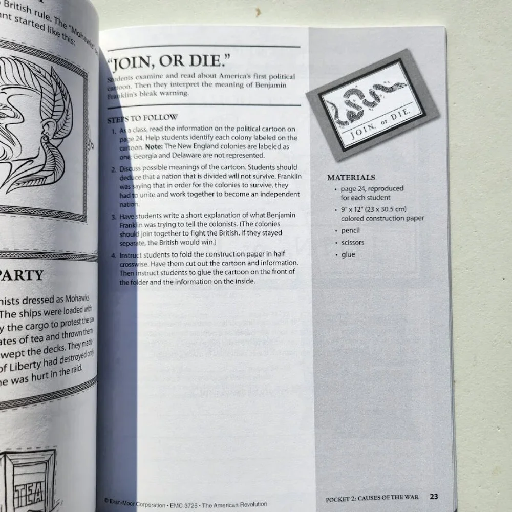 History Pockets The American Revolution  Paperback Book Activity Book Workbook